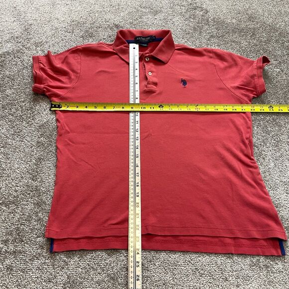 US Polo Assn. Luxury Feel Polo shirt Mens Small Soft Pink Collared Preppy Logo - Picture 4 of 7